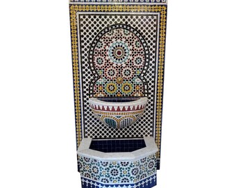 Extra Large Multicolor Mosaic Fountain, Fes, XXL **