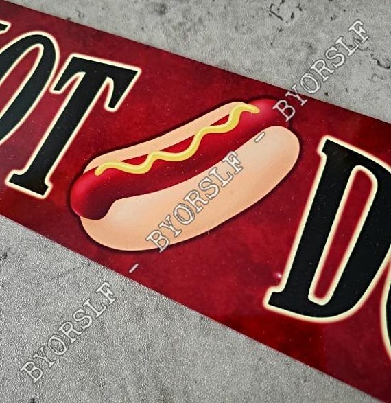 Metal Sign HOT DOGS Sausage Dog Franks Wieners Weenies Eating Contest Hotdog Fair Food Street Vendor Garage Man Cave Wall Plaque Cart Etsy
