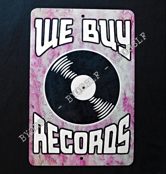 Hovedgade Betydning Høne Metal Sign WE BUY RECORDS Vinyl Albums Record Store Day Shop - Etsy