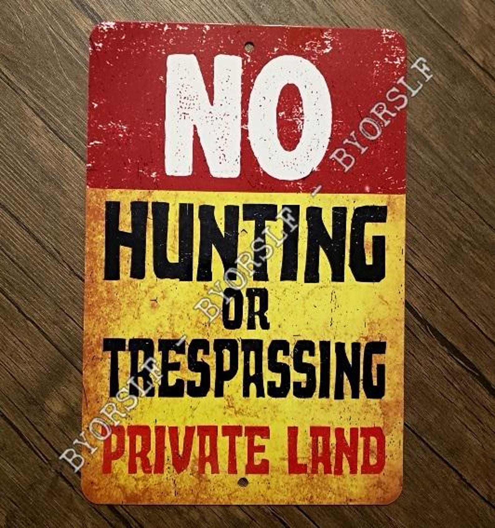 Metal Sign NO HUNTING Trespassing Private Land Property Keep Out ...