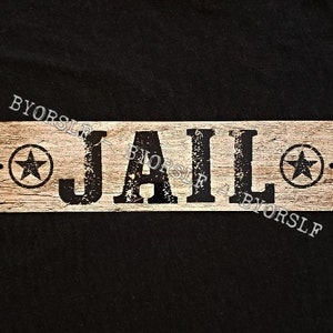 Metal Sign JAIL prison penitentiary detention center guard lock up jailhouse inmate correctional facility corrections officer prisoner