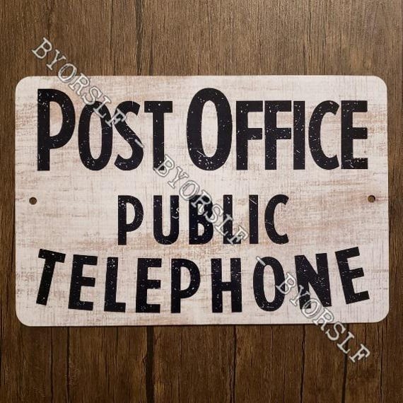 Post Office Public Telephone Metal Sign, USPS Decor - Etsy