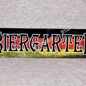 Metal Sign BIERGARTEN beer garden German flag dive bar brewery pub hall drinking culture restaurant drinker man cave wall plaque