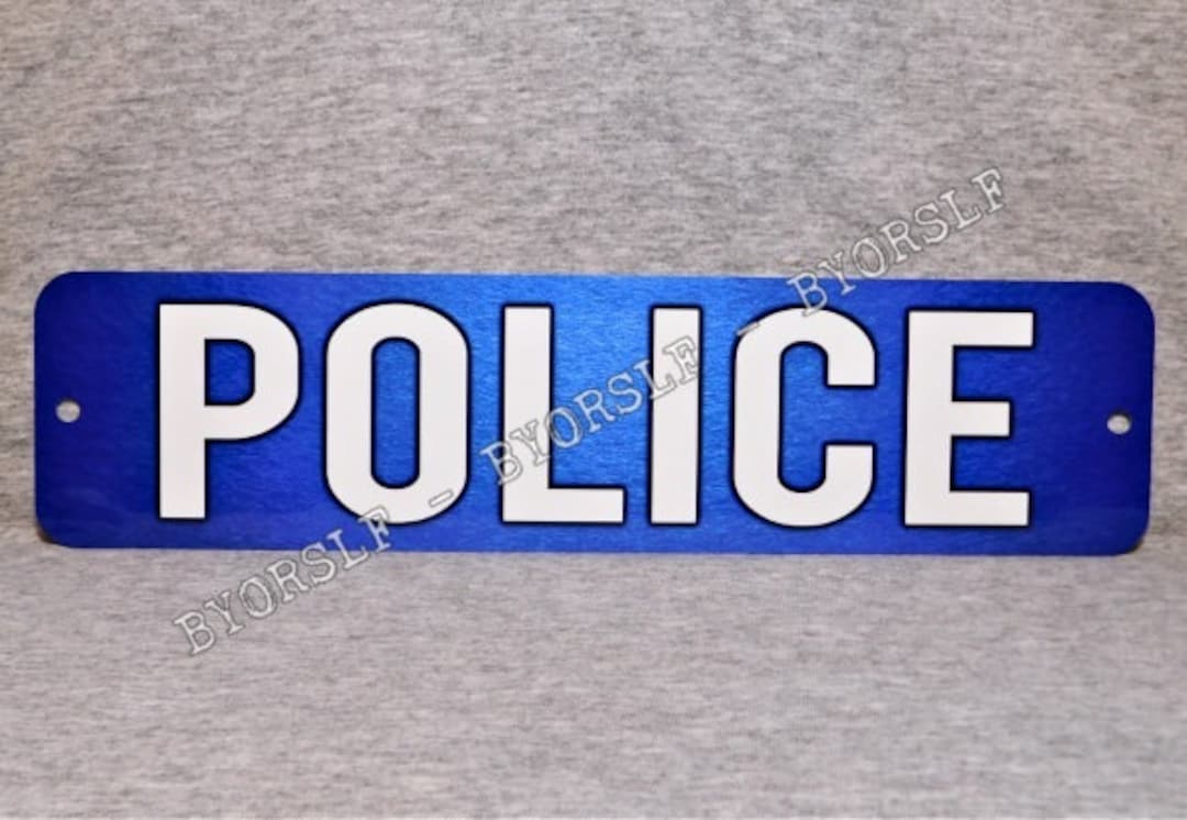 Metal Sign POLICE DEPARTMENT Station Officer Law Enforcement Agency ...