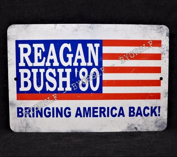 Reagan Bush 80 Ronald Reagan 1980 Campaign T-Shirt Reagan Bush 80 Ronald Reagan 1980 Campaign T-Shirt