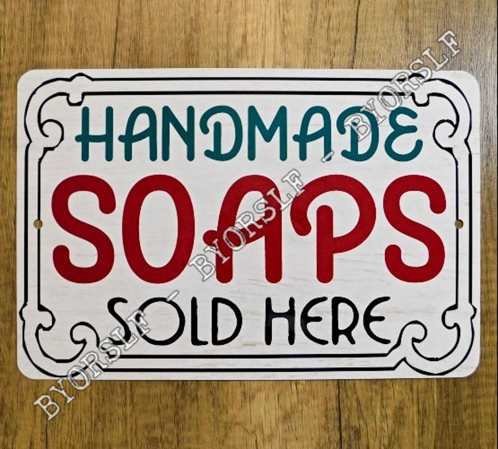 Metal Sign HANDMADE SOAPS Sold Here Soap Natural Organic Hand Etsy UK