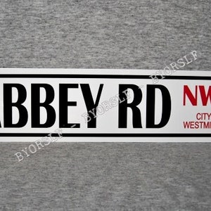 Metal Sign ABBEY ROAD City of Westminster NW8 London England studios RD famous landmark street 3" x 12" wall plaque