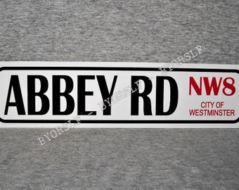 Metal Sign ABBEY ROAD City of Westminster NW8 London England studios RD famous landmark street 3" x 12" wall plaque