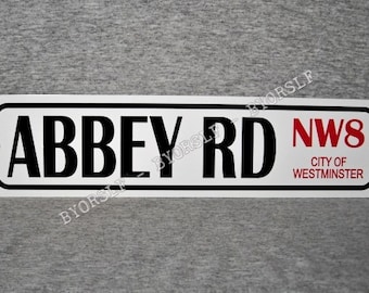 Metal Sign ABBEY ROAD City of Westminster NW8 London England studios RD famous landmark street 3&quot; x 12&quot; wall plaque fab four music