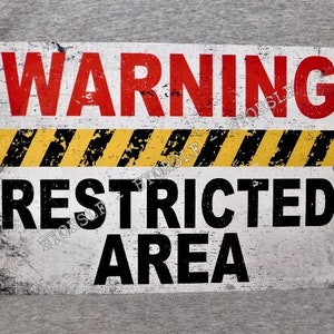 Metal Sign Warning RESTRICTED AREA military 51 government keep out employees only danger safety alien life US militaria ufo 8&quot; x 12&quot;