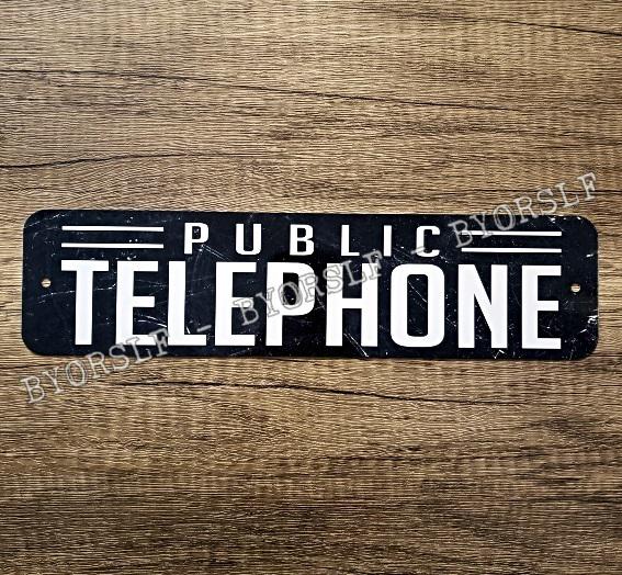 Phone Sign Vintage Phone Booth 10
