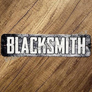 Metal Sign BLACKSMITH I am Ironman metal forging forge craftsman metalsmith anvil artist blacksmithing metalwork smithy skull man cave decor