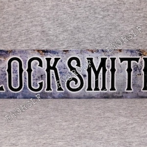 Metal Sign LOCKSMITH locksmithing locks lock key maker designer hardware store retail display ad security trade garage man cave wall plaque