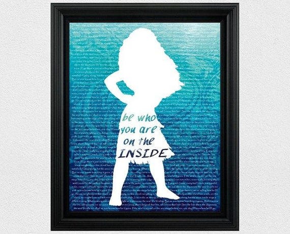 Items similar to Disney Princess Silhouette Moana ...