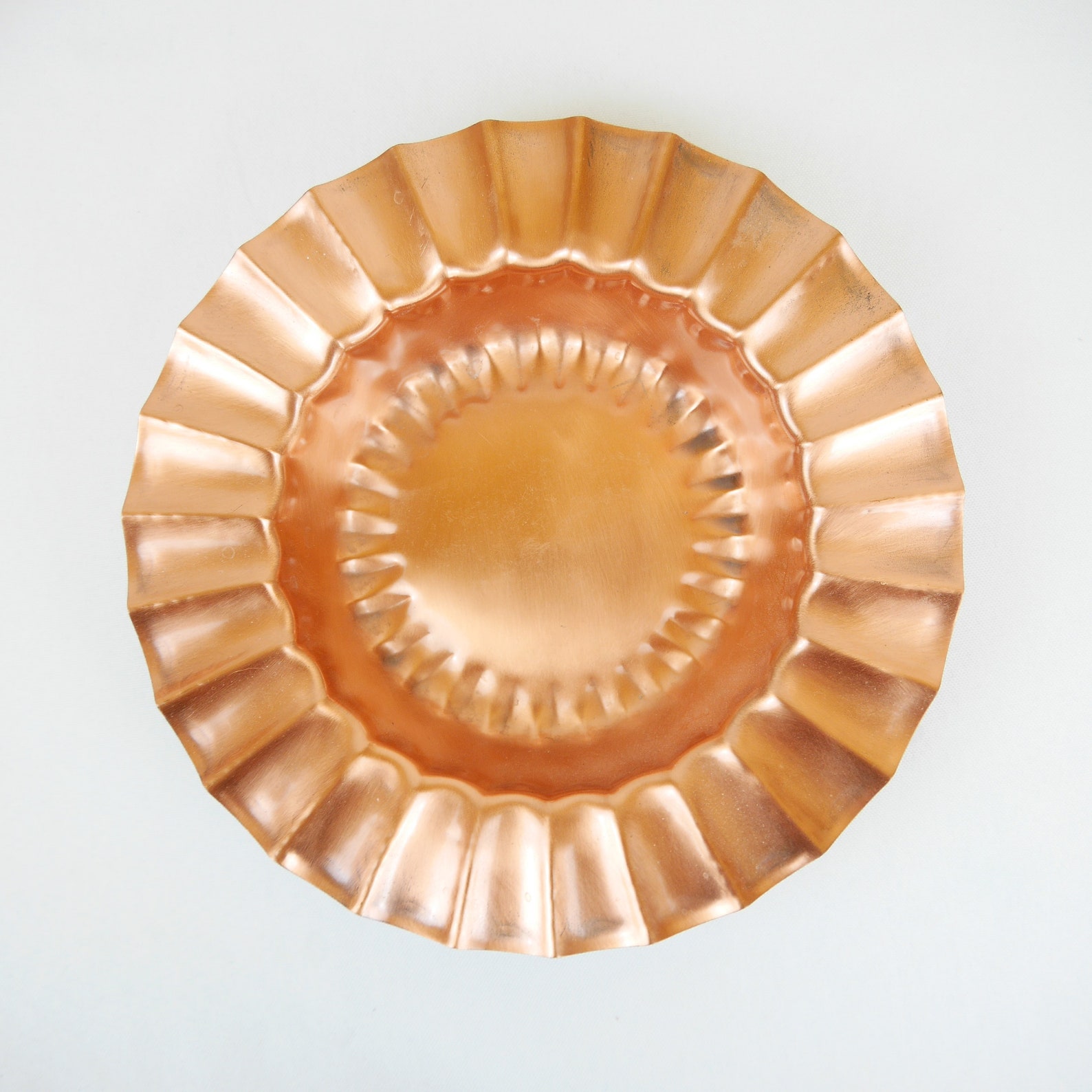 Gregorian Copper Mug/cup & Ruffled Bowl/cigar Ashtray Solid Etsy