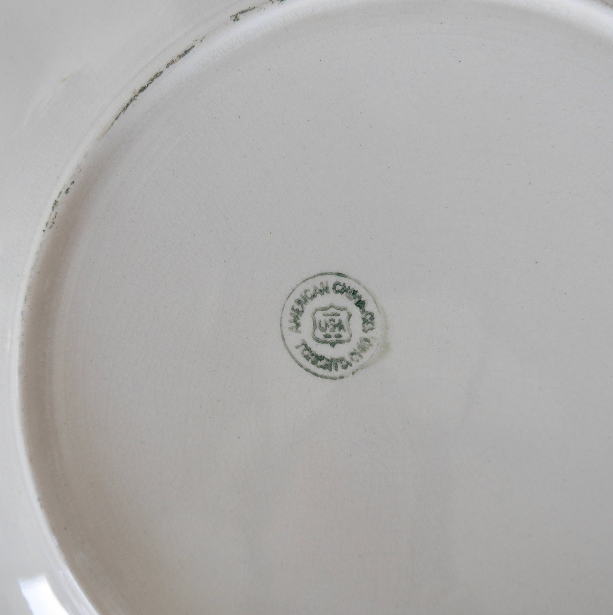 American China Company Plate Antique Lusterware Etsy