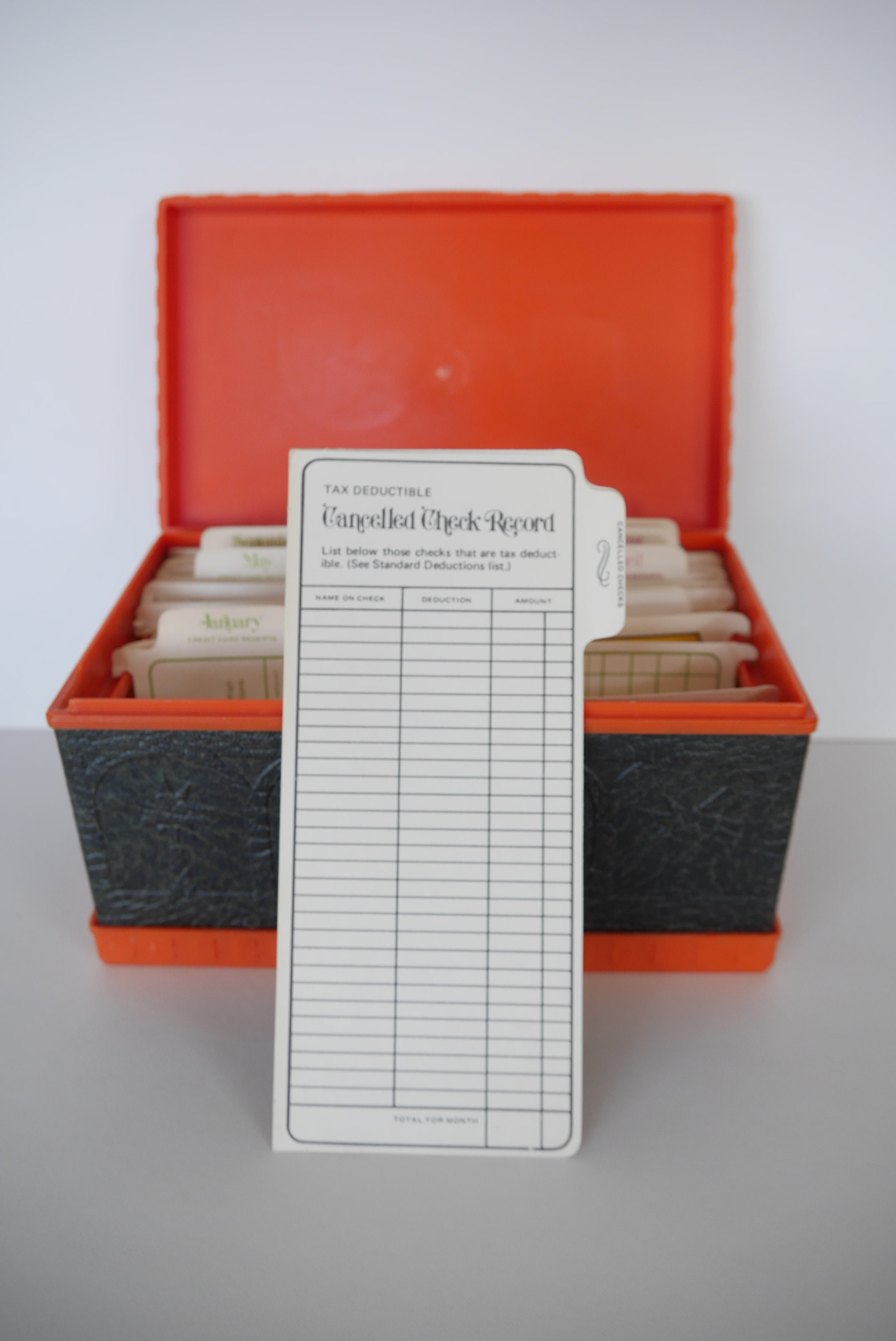 Charge 'N Check Organizer Financial Records Box with Etsy