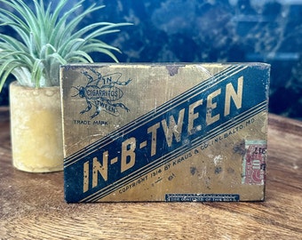 Vintage In-B-Tween Cigarritos Cigarette Tin, Kraus & Co. Global Decor