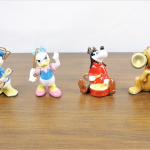 Vintage Disney Character Ornaments, Disney Productions, Donald Duck, Daisy Duck, Goofy & Pluto