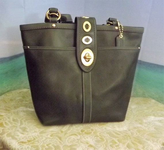 olive green coach purse