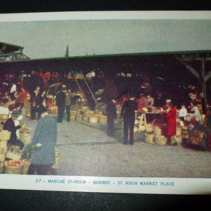 Marché St-Roch,Québec.Carte postale  non postée - par Lorenzo Audet.