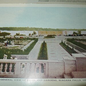 Nice vintage  Niagara Falls  folded postcard  - NIAGARA GARDENS  Ancienne carte pliée