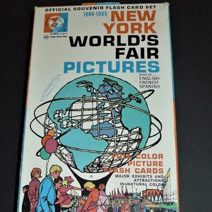 New York   WORLD'S FAIR 1964-65  Rare Official Souvenir flash card set - 28 pictures
