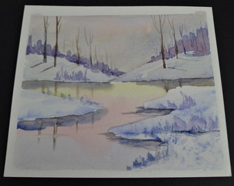 Coldness. Beautiful watercolor 8.5" x 7" unsigned