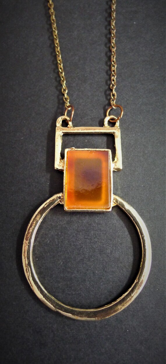Collier Vintage Avec Pierre Rouge à Identifier - Bijou Occasion En Pierre