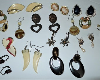 Lot of 14 pairs earrings for pierced