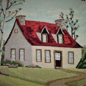 Japanese Punch Embroidery - Canadian House 15" x 11"