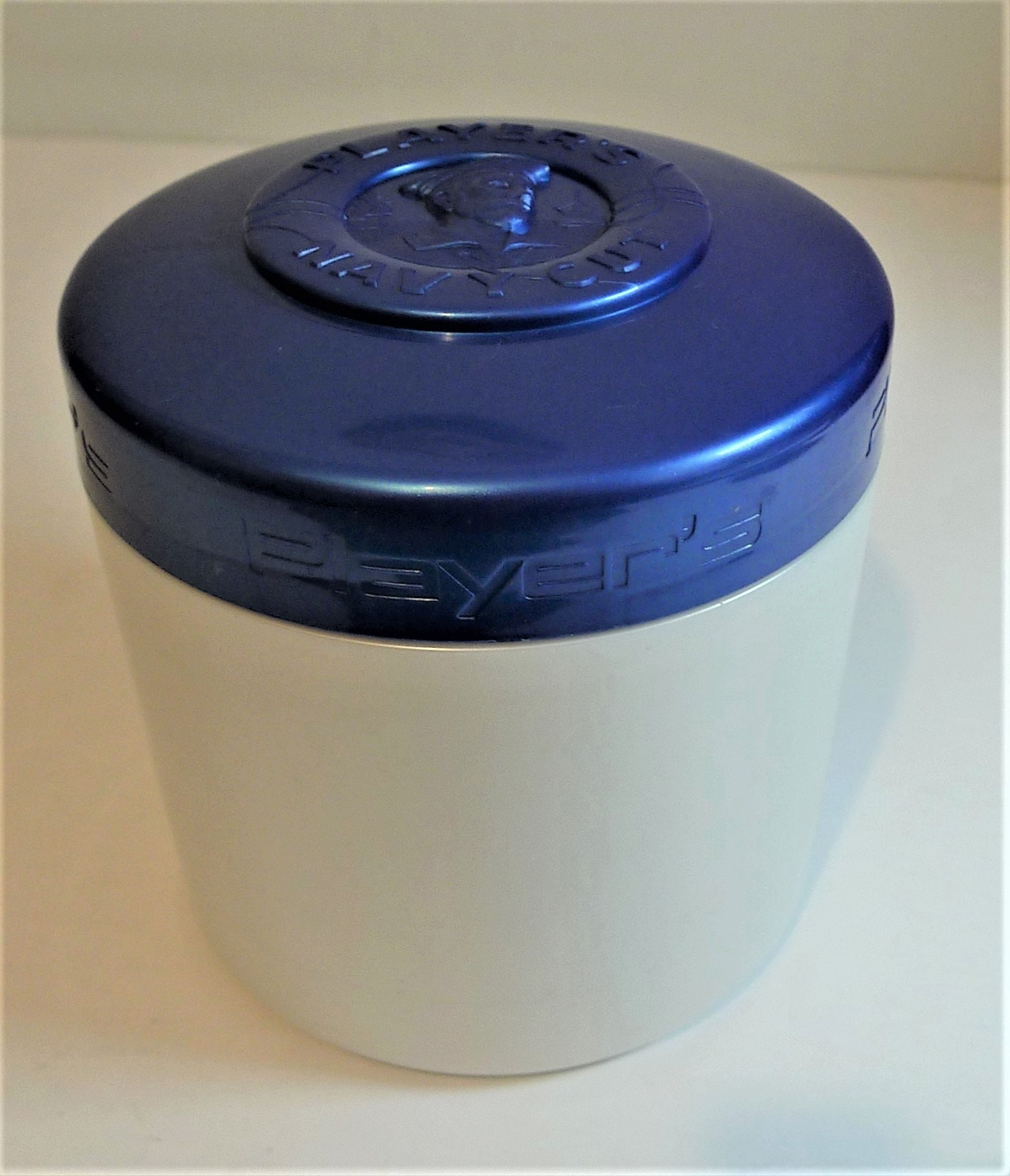 plastic tobacco containers PLAYERS Navy Cut Tobacco Plastic Vintage Container - Sailor Logo - 1995