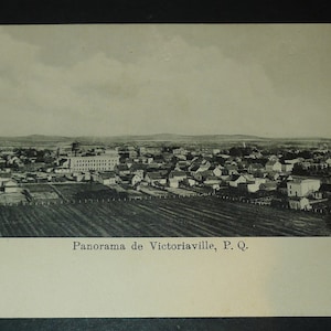 Carte postale du Panorama de Victoriaville en 1919 - usagée