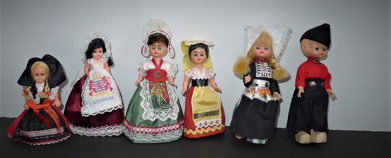 Buy Nice Lot of 6 Vintage Ethnic Costumed Dolls From Europe Online