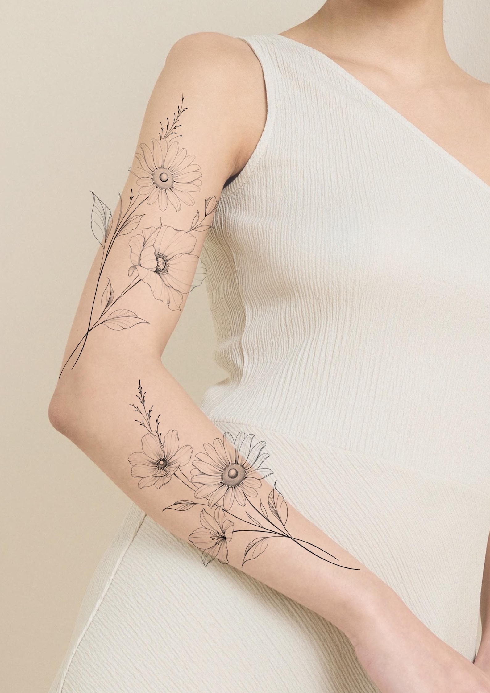 Floral Procreate Stamps: Fine Line Tattoo Brush Set (digital Download ...