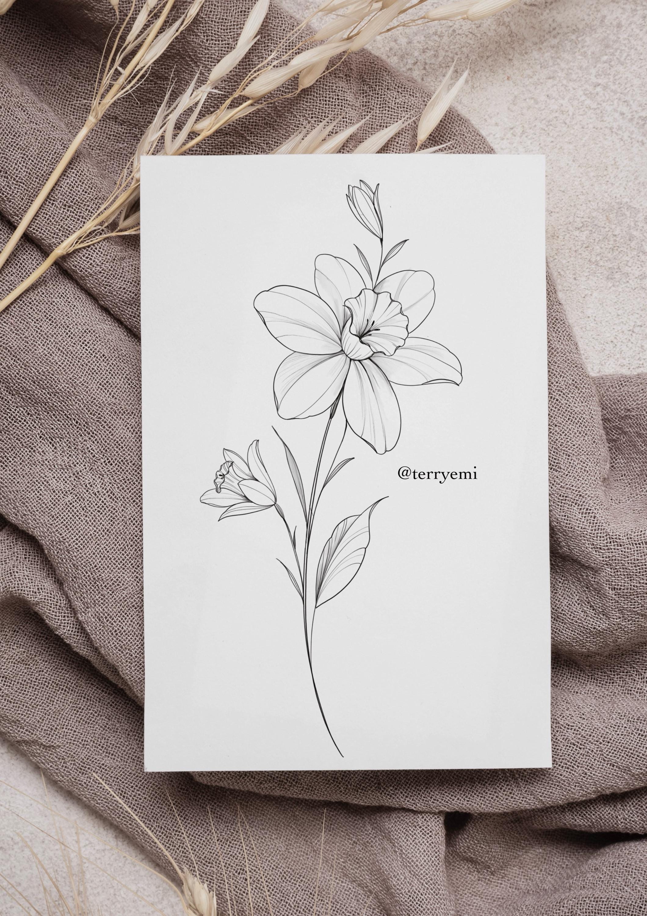 Birth Month Flowers 1 Part - Fineline Procreate Stamps: 6 Months ...