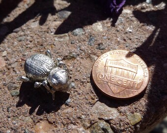 Corpse Beetle Casting, handmade beetle curiosity, mini beetle casting, tin beetle oddity, metal cast beetle