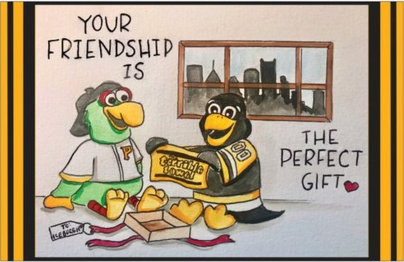 Pittsburgh Steelers Penguins and Pirates Greeting Card 3 