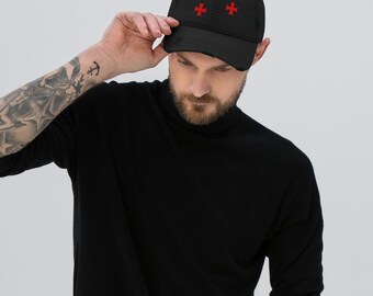RED CROSSES - Distressed Dad Hat