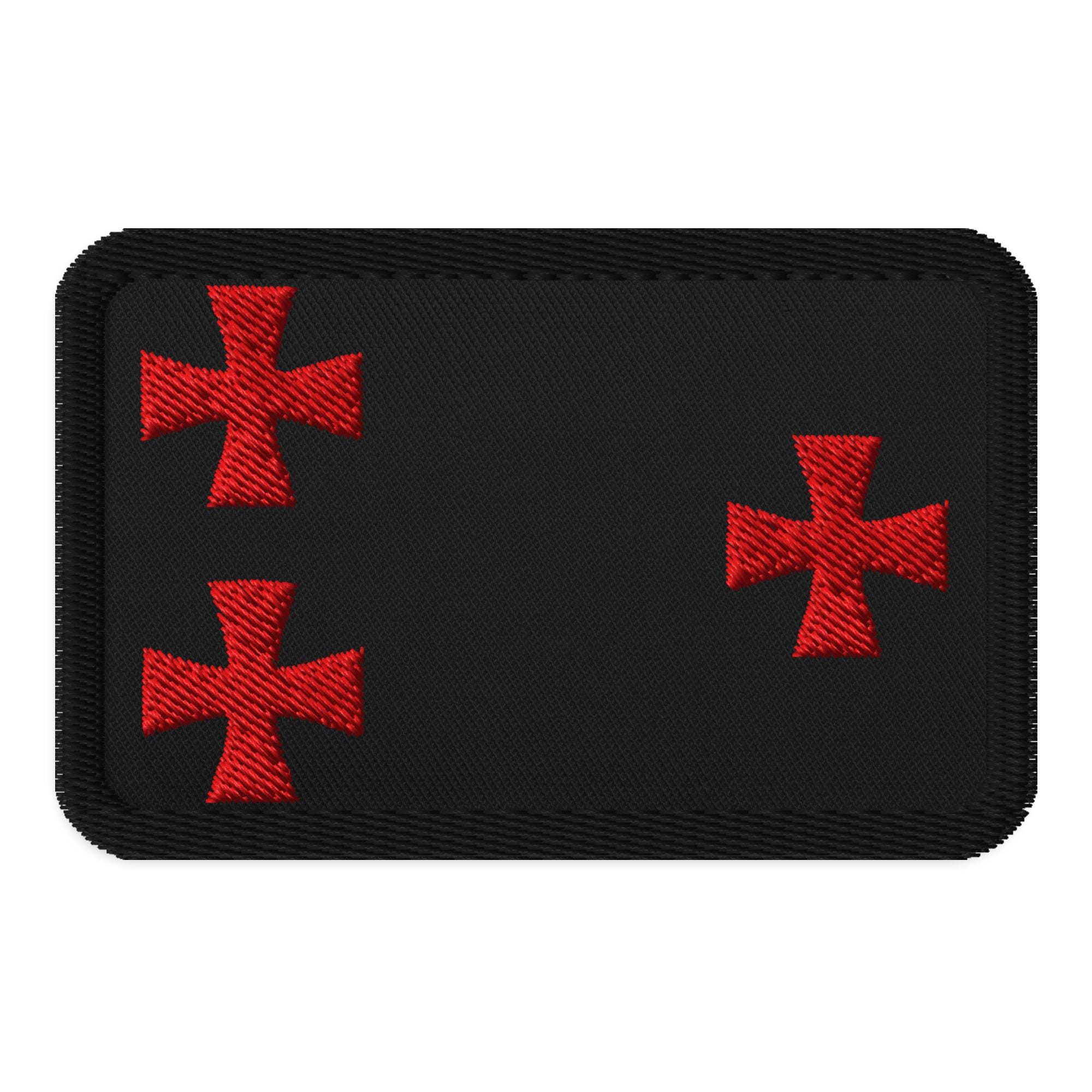 RED CROSSED - Embroidered Patches - Etsy