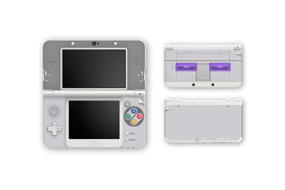 Super Nintendo SNES Inspired Skins for New 3DS 3DS -