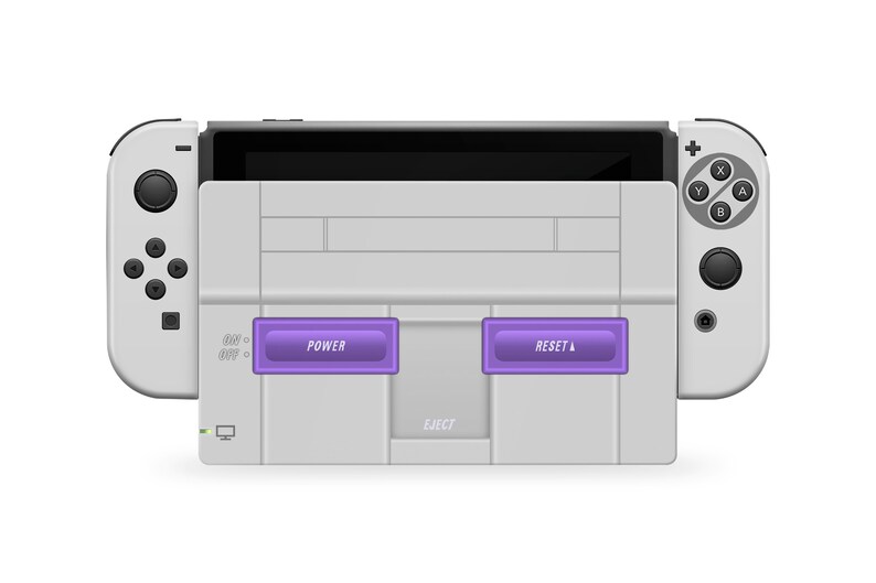 Super Nintendo SNES Inspired Skins for Nintendo Switch Dock Etsy
