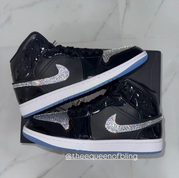 Damen Swarovski Air Jordan Mid Schuhe