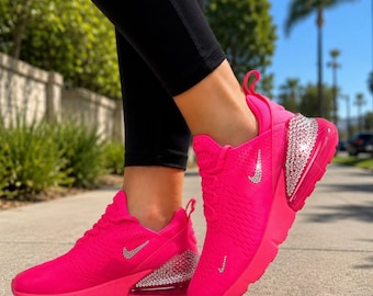 RARE hyperpink Swarvoski nike air max 270 for women