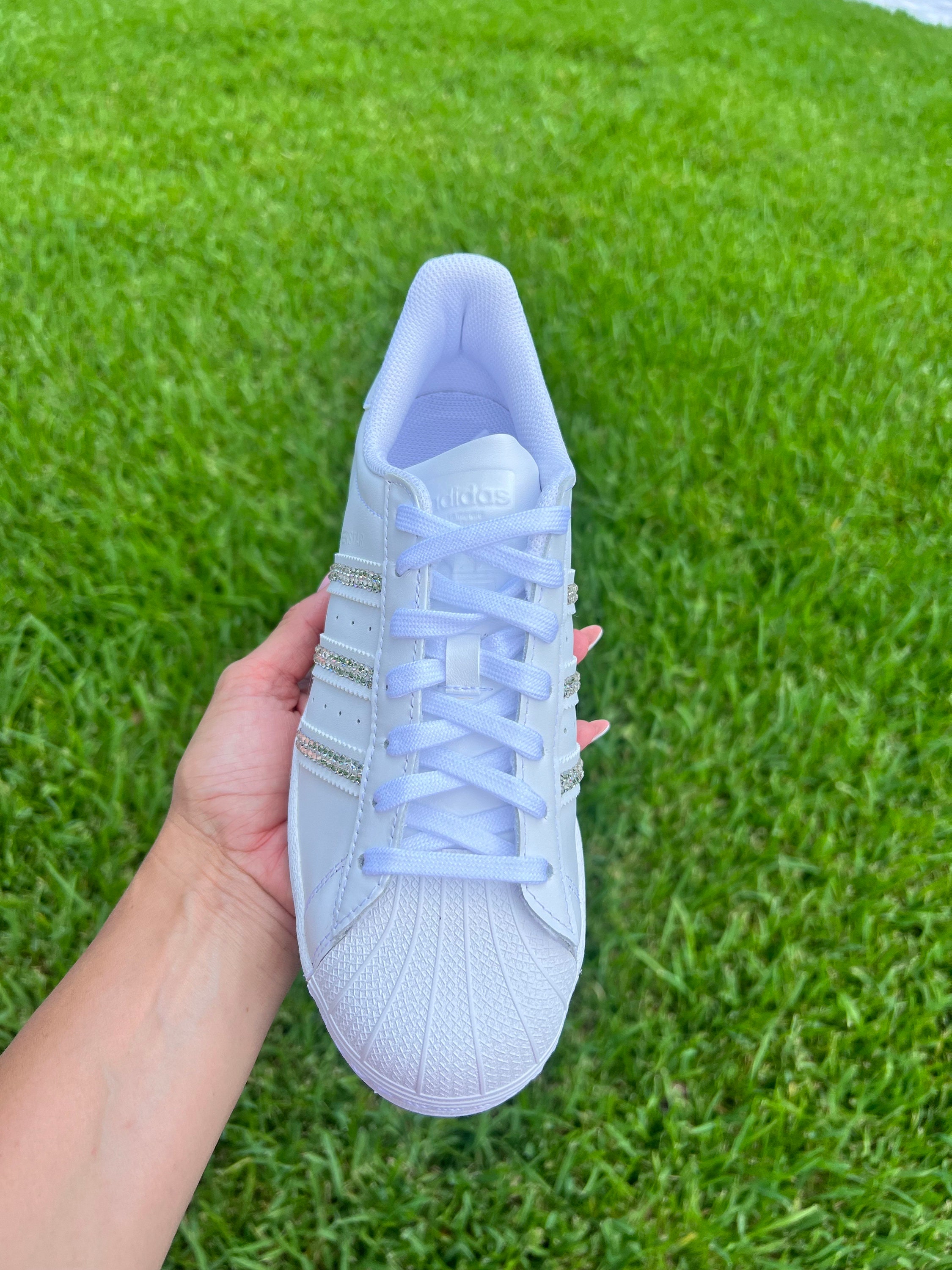 Womens Adidas Original Superstar With Swarvoski Crystals - Etsy