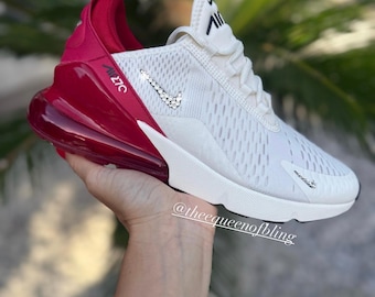 RARE Womens Bling Sail Gym Red AIRMAX 270