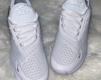 Womens White Nike Air Max 270 - Etsy