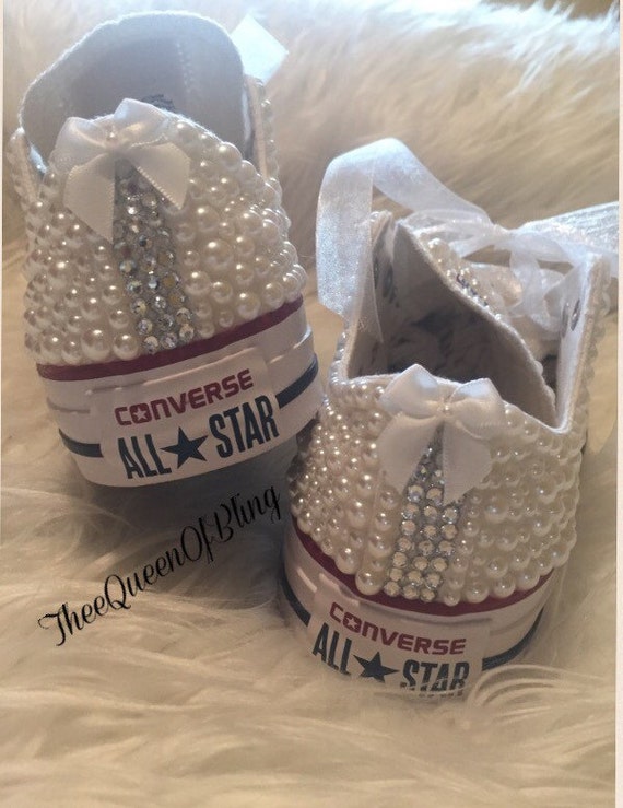 bedazzled converse for wedding