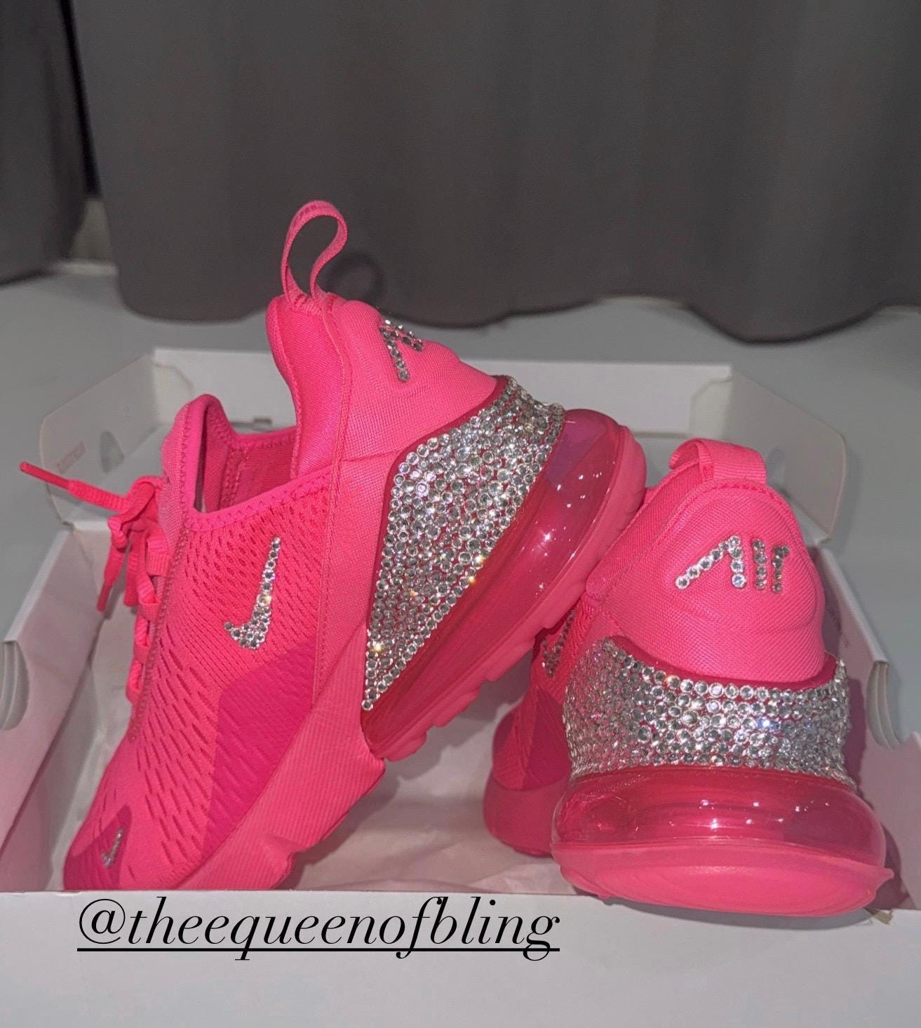 RARE Hyperpink Swarvoski Nike Air Max 270 for Women - Etsy