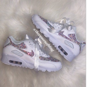 White air max 90 with swarvoski crystals, custom air max 90